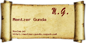 Mentzer Gunda névjegykártya
